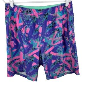 Birddogs Men's XL Shorts Long Boomstick Purple‎ Pink Athletic Stretch Lined